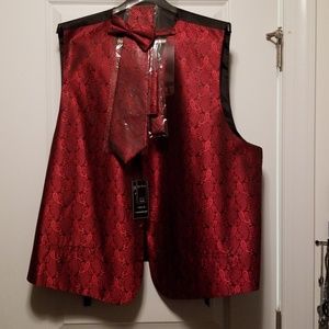 Vest, tie handkerchief, bow tie Combo